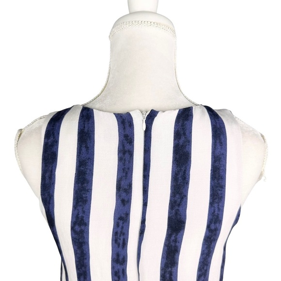 Lulu’s navy blue nautical stripe tank shift mini dress small summer vacation - Picture 7 of 16